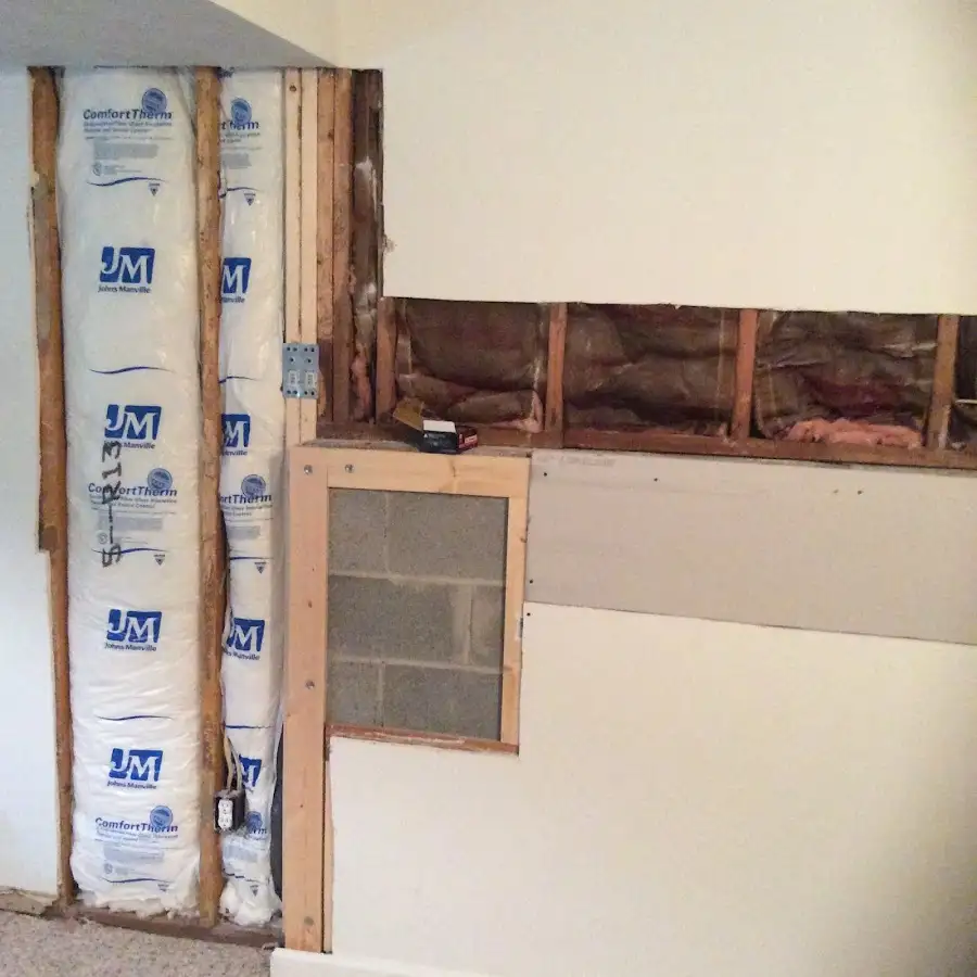 Wall insulation replacement during Basement Flood Cleanup in Green Valley